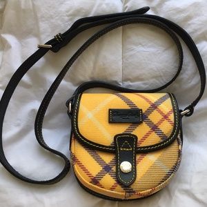 Dooney & Bourke Yellow Tartan Plaid Crossbody Bag